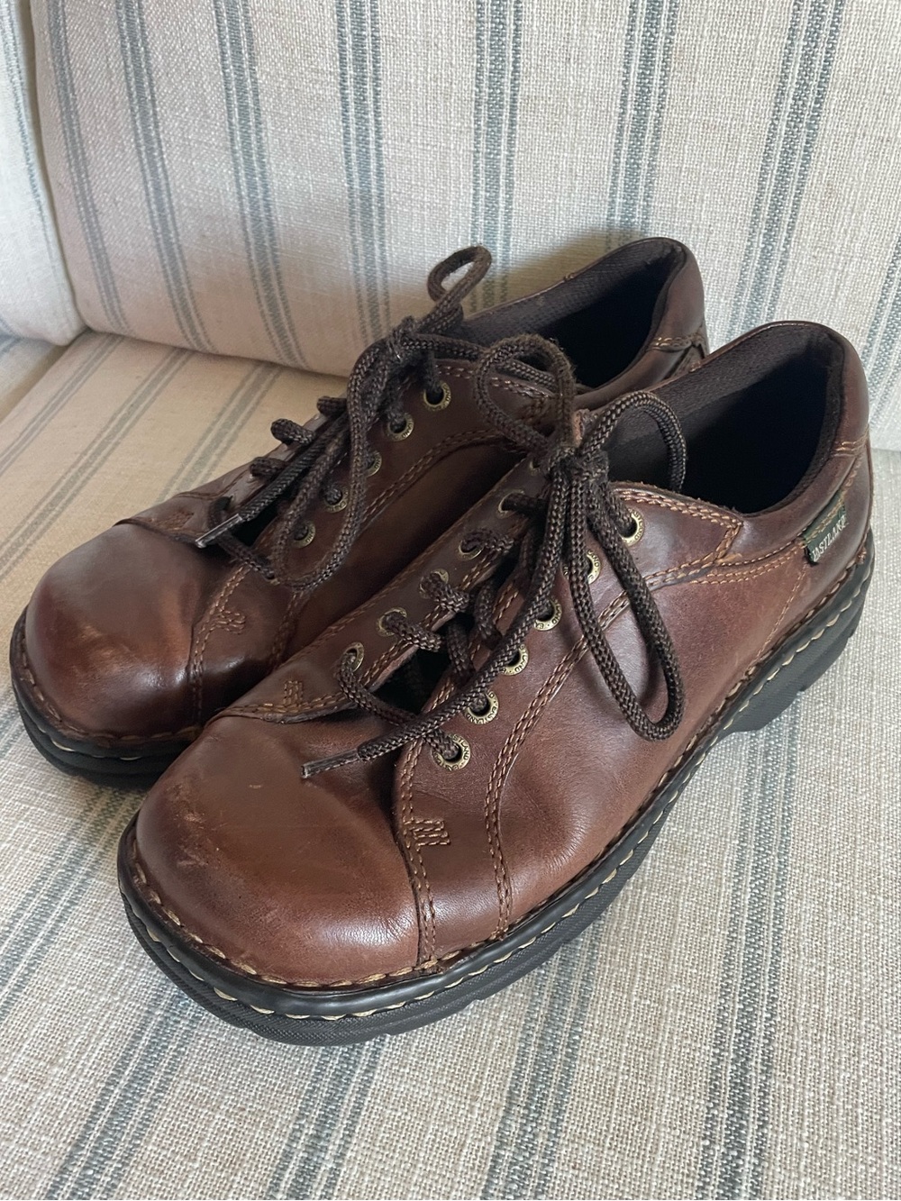 Eastland Vintage 90s Y2K Windsor Brown Leather Chunky Oxford Oxfords Shoes 8.5W